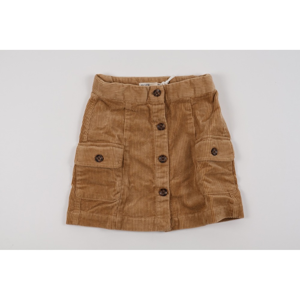 Hope & Henry Corduroy Cargo Skirt Brown 3 NWT